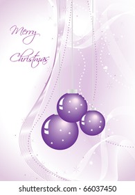 Purple Christmas bulbs with stars and waves