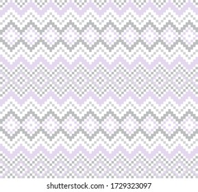 Purple Christmas fair isle pattern background for fashion textiles, knitwear and graphics