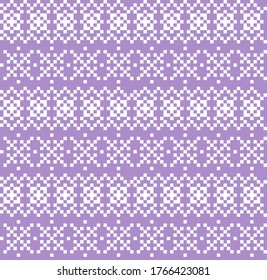 Purple Christmas fair isle pattern background for fashion textiles, knitwear and graphics