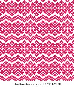 Purple Christmas fair isle pattern background for fashion textiles, knitwear and graphics