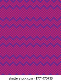 Purple Christmas fair isle pattern background for fashion textiles, knitwear and graphics