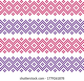 Purple Christmas fair isle pattern background for fashion textiles, knitwear and graphics
