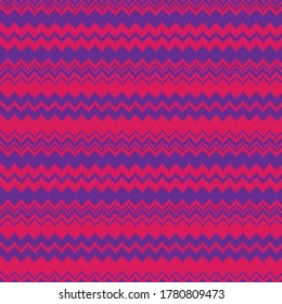 Purple Christmas fair isle pattern background for fashion textiles, knitwear and graphics