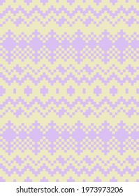 Purple Christmas fair isle pattern background for fashion textiles, knitwear and graphics