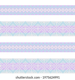 Purple Christmas fair isle pattern background for fashion textiles, knitwear and graphics