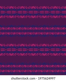 Purple Christmas fair isle pattern background for fashion textiles, knitwear and graphics