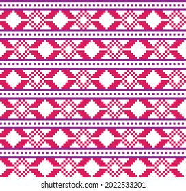 Purple Christmas fair isle pattern background for fashion textiles, knitwear and graphics