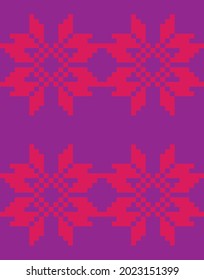 Purple Christmas fair isle pattern background for fashion textiles, knitwear and graphics