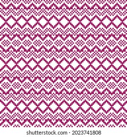 Purple Christmas fair isle pattern background for fashion textiles, knitwear and graphics