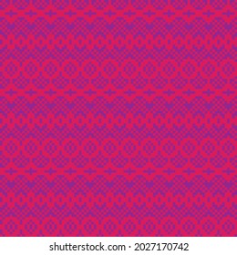 Purple Christmas fair isle pattern background for fashion textiles, knitwear and graphics