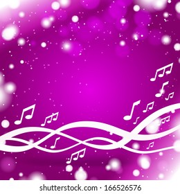 Purple christmas shine vector music background