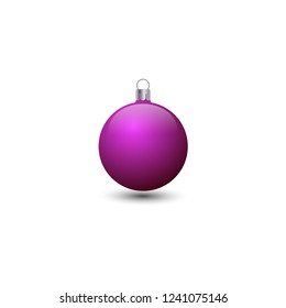 Purple christmas tree ball 
