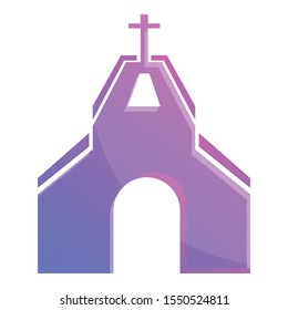 Purple Church Icon Cartoon Purple Church Stock Vector (Royalty Free ...