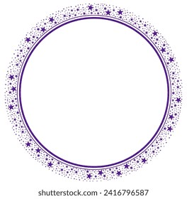 Marco Círculo Púrpura con estrella parkling púrpura icono de clipart Vector 16