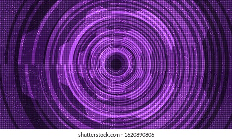 Purple Circle Microchip on Technology Background,Hi-tech Digital and security Concept design,Free Space For text in put,Vector illustration.