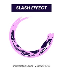 Purple circle in the middle. The circle is labeled "Slash Effect"