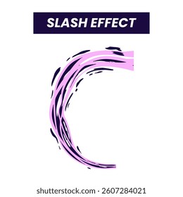 Purple circle in the middle. The circle is labeled "Slash Effect"