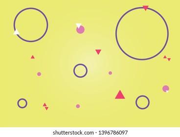 purple circle on yellow background
