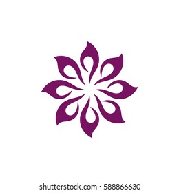 Purple Circle Ornamental Flower Logo Template Illustration Design. Vector EPS 10.