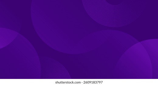 Purple circle overlap modern abstract background for template design, banner, poster, wallpaper. vector illustration	
