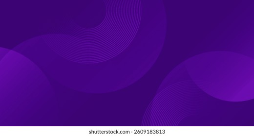 Purple circle overlap modern abstract background for template design, banner, poster, wallpaper. vector illustration	
