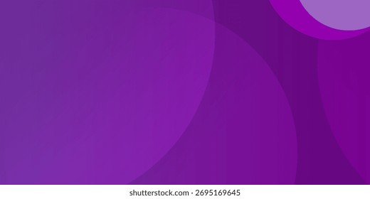 Purple circle overlap modern abstract background for template design, banner, poster, wallpaper. vector illustration