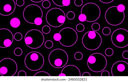 purple circle patern on black background