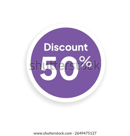 A purple circle with a white border displays 