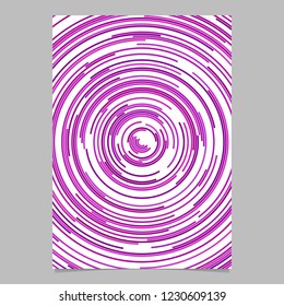 Purple circular abstract page background template - vector design from concentric circular stripes