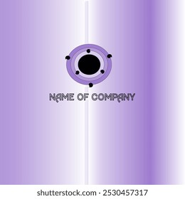 Purple Circular Logo with Dots