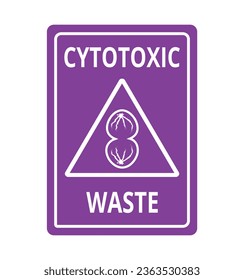 Purple Citotoxic Waste Symbol Vector
