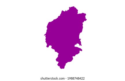 Purple city ​​map silhouette of Samarinda in East Kalimantan