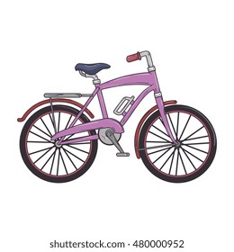 purple classic bicycle