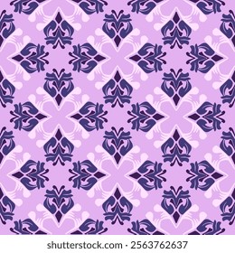 Purple classic traditional damask design, seamless pattern, vector illustration. Design for fabric ends and clothing.
Border floral Aztec embroidery border seamless patterns.
