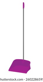 Purple cleaning dustpan. vector illustration