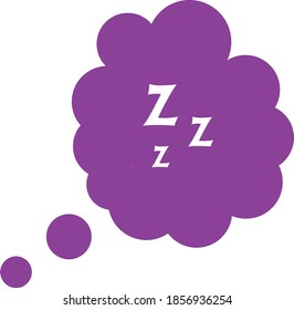 Purple Cloud Dreaming Concept Illustration