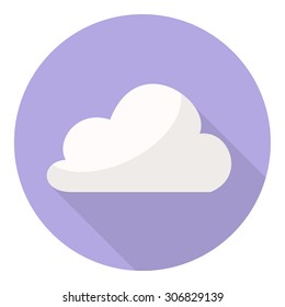 purple cloud flat design