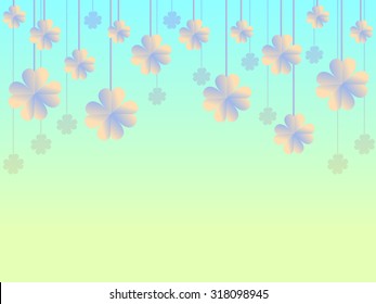 Purple clover vector illustration background