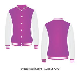 Purple  college jacket. vector illustration