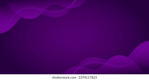 Purple color abstract background with geometric composition and fluid waves. Vector illustration