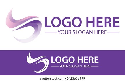 Purple Color Abstract Initial Letter S App Logo Design
