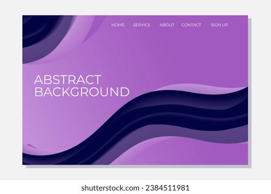purple color background design with wave effect, web home page design