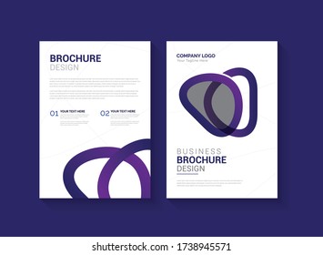 Purple color business brochure design, corporate bi fold flyer design, modern flyer brochure design