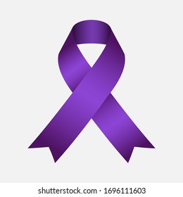 Purple color for cancer symbol. Background vector illustration.