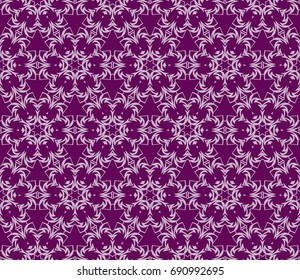 purple color decorative geometric seamless pattern. vector. for fabric print, wallpaper