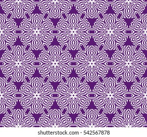 purple color decorative Seamless floral geometric background. Vector illustration. Template for invitation, wallpaper, textile