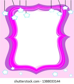 Purple color doodle frame, rectangle curve, oval starburst, pink label, tag, digital photo frame, digital collage frame, Digital Border frame use Suitable for party banner cards,printing