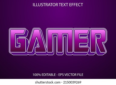 Purple Color Gamer Text Effect Editable.