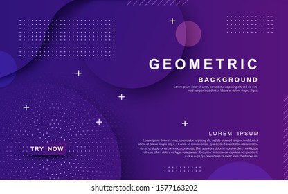 Purple color geometric background. Dynamic textured geometric element design with dots decoration.
