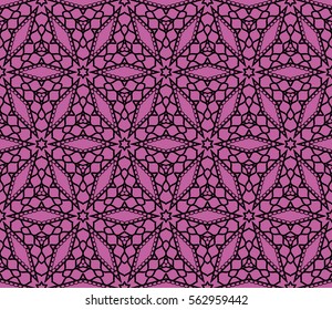 purple color geometric pattern. floral seamless ornament. vector illustration. for design, wallpaper, invitation, fabric, decor